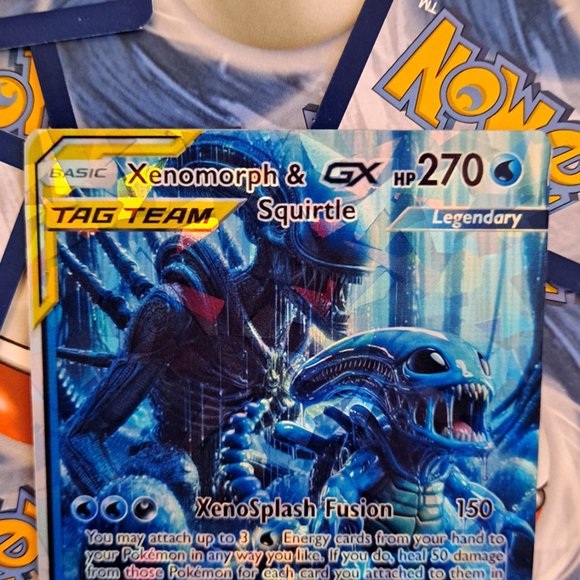 Squirtle And Xenomorph Tag Team Pokemon Card - Picture 5 of 7